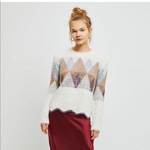 Anthropologie RAGA Dreaming of Diamonds Sweater